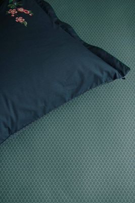 Pip Studio Hoeslaken Thousand Leaves Blauw Grijs 160x200