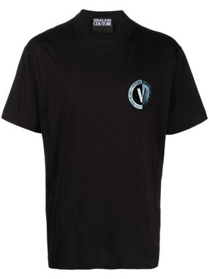 Versace Jeans Couture t-shirt en coton à logo imprimé - Noir