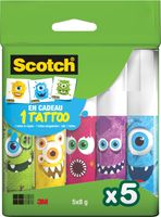 Scotch lijmstift Monster permanent, doos van 5 x 8 g, 2 clipstrips van 12 dozen per strip - thumbnail