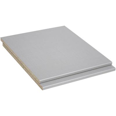 Leen Bakker - Legplankenset Milaan (2 Stuks) - 43 Cm - Spaanplaat - Grijs