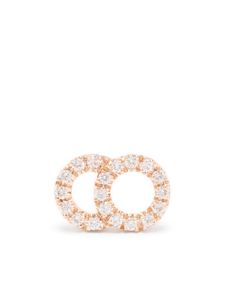 Courbet petite puce d'oreille Celeste en or rose 18ct pavée de diamants créés en laboratoire