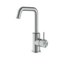 Hotbath Archie - Wastafelmengkraan - zonder Waste - met Draaibare Uitloop - Geborsteld Nikkel - Opbouw - Roestvrijstaal - V02