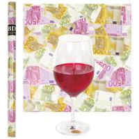 Wijnglas Kaars - Rode Wijn - Geur - 13 cm - incl. Euro Geld Cadeaupapier - moederdag cadeau Wijnglas Kaars - Rode Wijn - Geur - 13 cm - incl. Euro Geld Cadeaupapier - moederdag cadeau