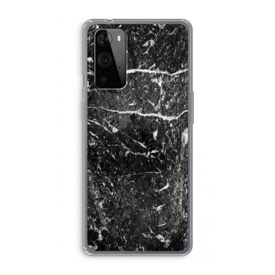 Zwart marmer: OnePlus 9 Pro Transparant Hoesje