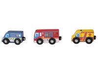 Playtive Houten voertuigen-set, 3 delig (Dienst- en reddingswagens) - thumbnail