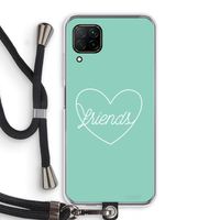 Friends heart pastel: Huawei P40 Lite Transparant Hoesje met koord