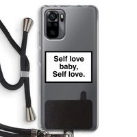 Self love: Xiaomi Redmi Note 10 Pro Transparant Hoesje met koord
