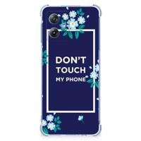 Motorola Moto G54 Anti Shock Case Flowers Blue DTMP