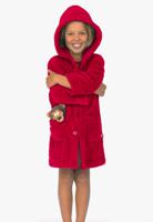 Donker rode kinderbadjas Woody-4 jaar