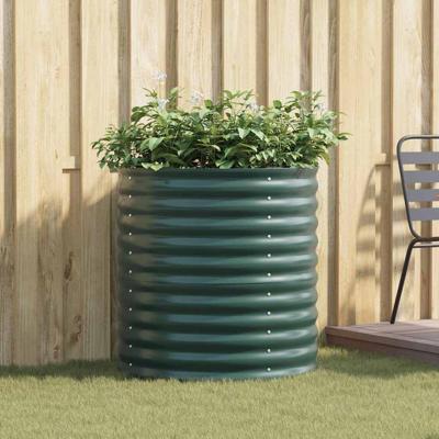 Verhoogde plantenbak Groen 80 x 80 x 81 cm Staal