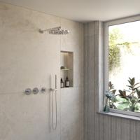 BWS Inbouw Regendouche | Sensa | Chroom | Wanduitloop | 30cm Hoofddouche met Handdouche | Stopkranen