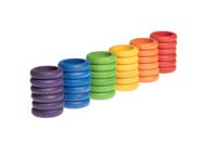 Grapat Houten Ringen -36 Stuks (6 kleuren)