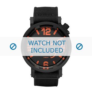 Horlogeband Diesel DZ1471 Textiel Zwart 24mm