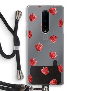 Framboosjes: OnePlus 8 Transparant Hoesje met koord