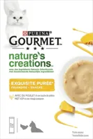 GOURMET Nature's Creations Puree met Kip en een vleugje Pompoen kattensnacks 5x10g