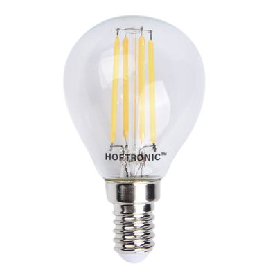 HOFTRONIC™ E14 LED Filament - 4 Watt 470 lumen - 2700K warm wit licht - kleine fitting - Vervangt 40 Watt - P45 vorm
