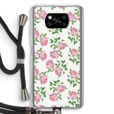 Kleine roosjes: Xiaomi Poco X3 Pro Transparant Hoesje met koord