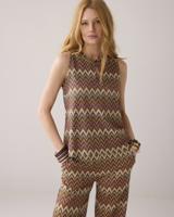 Summum Sleeveless Zig Zag Top 3s5143-30698 Tops En Singlets 120 Multicolour