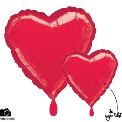 'Ballon 'Rood Hart' met eigen tekst' kopen? | FOR YOU GIFTS