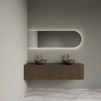 Badkamermeubelset Gliss Design Alluro 160 cm Links Ash Grey