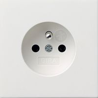 Gira F100 wandcontactdoos met penaarde en KBV zuiverwit glanzend