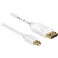 Delock 83483 DisplayPort-kabel Mini-displayport / DisplayPort Adapterkabel Mini DisplayPort-stekker, DisplayPort-stekker 3.00 m Wit Vergulde steekcontacten - thumbnail