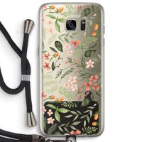 Sweet little flowers: Samsung Galaxy S7 Edge Transparant Hoesje met koord