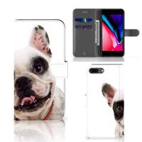 Apple iPhone 7 Plus | 8 Plus | Telefoonhoesje | Met pasjeshouder | Franse Bulldog