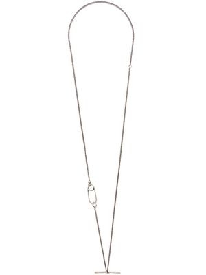 WERKSTATT:MÜNCHEN safety pin pendant necklace - Argent