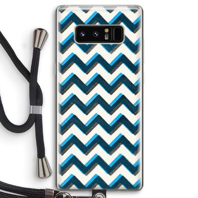Onderbroken lijn: Samsung Galaxy Note 8 Transparant Hoesje met koord