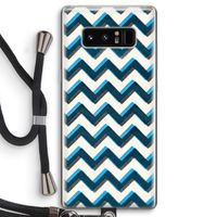 Onderbroken lijn: Samsung Galaxy Note 8 Transparant Hoesje met koord