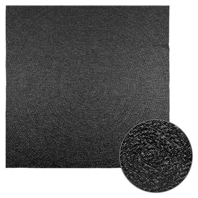 VidaXL Vloerkleed zizur binnen en buiten 200x200cm jute look antraciet