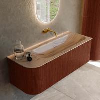 Badmeubel Mondiaz Kurve-Dlux | 125 cm | Meubelkleur Ruby | Wastafelkleur Arena | Solid surface | Wasbak rechter zijde spoelbak | Zonder kraangat(en) Badmeubel Mondiaz Kurve-Dlux | 125 cm | Meubelkleur Ruby | Wastafelkleur Arena | Solid surface | Wasbak rechter zijde spoelbak | Zonder kraangat(en)