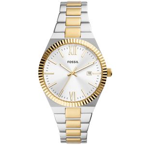 Fossil ES5259 Horloge Scarlette staal zilver-en goudkleurig 38 mm