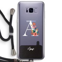 Pink Bouquet: Samsung Galaxy S8 Plus Transparant Hoesje met koord