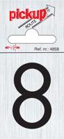 Route alulook 60 x 44 mm Sticker zwarte cijfer 8 pick up - Pickup