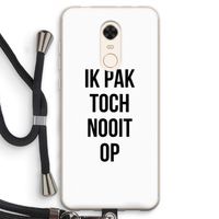 Ik pak nooit op: Xiaomi Redmi 5 Transparant Hoesje met koord