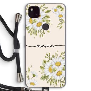 Daisies: Pixel 4a 5G Transparant Hoesje met koord