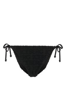 Iceberg bas de bikini à logo en jacquard - Noir