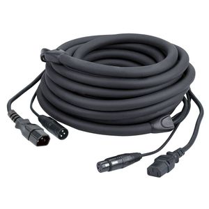 DAP FP12 Euro en DMX combinatiekabel 1.5m zwart