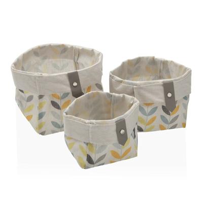 Mandenset Versa Erin Vierkant 14 x 14 x 14 cm Textiel