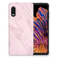 Samsung Xcover Pro | TPU | Siliconen hoesje | Marble Pink - Origineel Cadeau Vriendin
