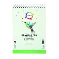 Tekenblok Qrea A5 24 vel 160gr spiraal | 5 stuks