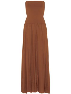ERES robe-bustier Ankara à coupe longue - Marron