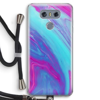 Zweverige regenboog: LG G6 Transparant Hoesje met koord