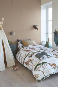 Beddinghouse Beddinghouse x Hanneke de Jager Kinderdekbedovertrek Jeep Safari Naturel 140x200