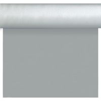 Zilver thema versiering papieren tafelkleed/tafelloper/placemats op rol 40 x 480 cm bruiloft/trouwerij   - - thumbnail