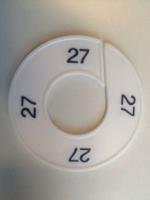 Maatring 9cm wit/zwart 27