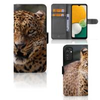 Samsung Galaxy A14 4G | Telefoonhoesje | Met pasjeshouder | Luipaard