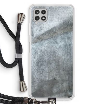 Grey Stone: Samsung Galaxy A22 4G Transparant Hoesje met koord